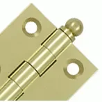 1 1/2 Inch x 1 1/2 Inch Solid Brass Cabinet Hinges (Unlacquered Brass Finish)