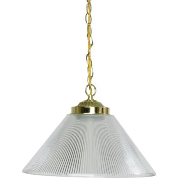 1 Light PendantPolished Brass Incandescent Halophane Acrylic Lens