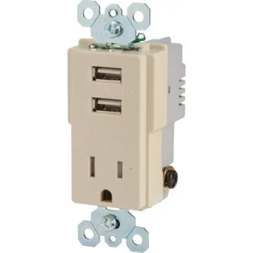 15A Usb Charger And Single Tamper Resistant Receptacle Ivory