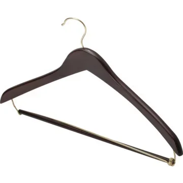 17 x 1/2″ Standard Hook Male Hanger Dark Wood Package Of 100