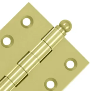 2 Inch x 2 Inch Solid Brass Cabinet Hinges (Polished Brass Finish)