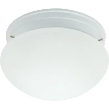 2 Light 26WFluorescent Flush Mount Fixture White Alabaster-Style 9″ Diameter
