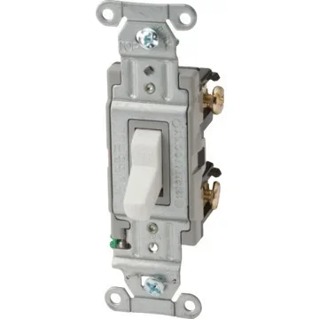20 Amp Hubbell Side & Back Wired Toggle Switch – Single Pole – White
