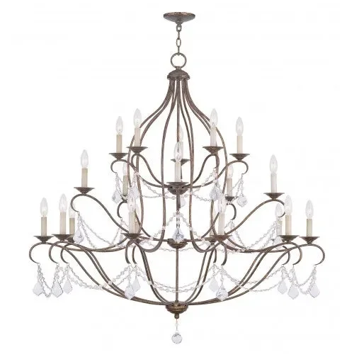 20 Light Venetian Golden Bronze Chandelier