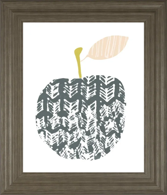 22×26 Cut Paper Fruit II By June Erica Vess – Dark Gray