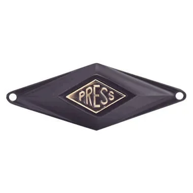 3 1/4 Inch Solid Brass Art Deco Diamond Doorbell (Black Bronze Finish)