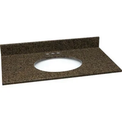 31 X 22″ Trop Brown Granite Top And Bowl