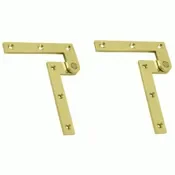 4 3/8 x 5/8 x 1 7/8 Inch Solid Brass Pivot Hinge (Polished Brass Finish)