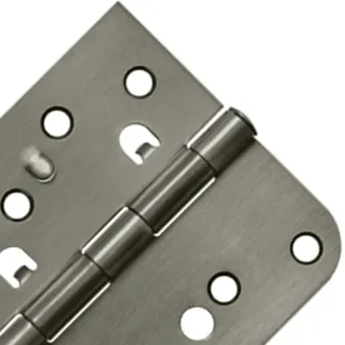 4 Inch x 4 Inch Steel Hinge (5/8 Radius x Square Corner, Antique Nickel Finish)