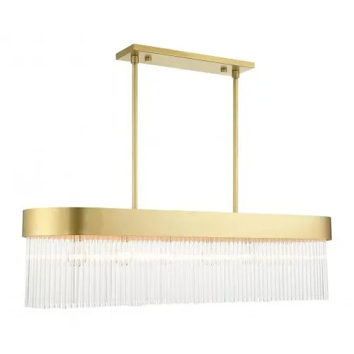 6 Light Soft Gold Chandelier