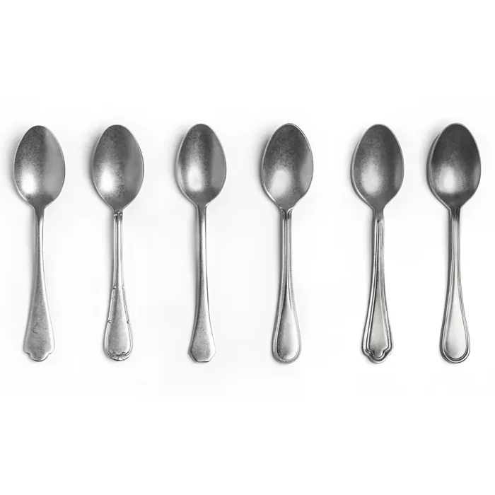 6 Pcs Set Coffee Spoons Original Vintage