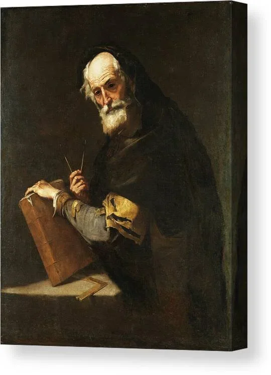 A philosopher presumed to be Archimedes Canvas Print