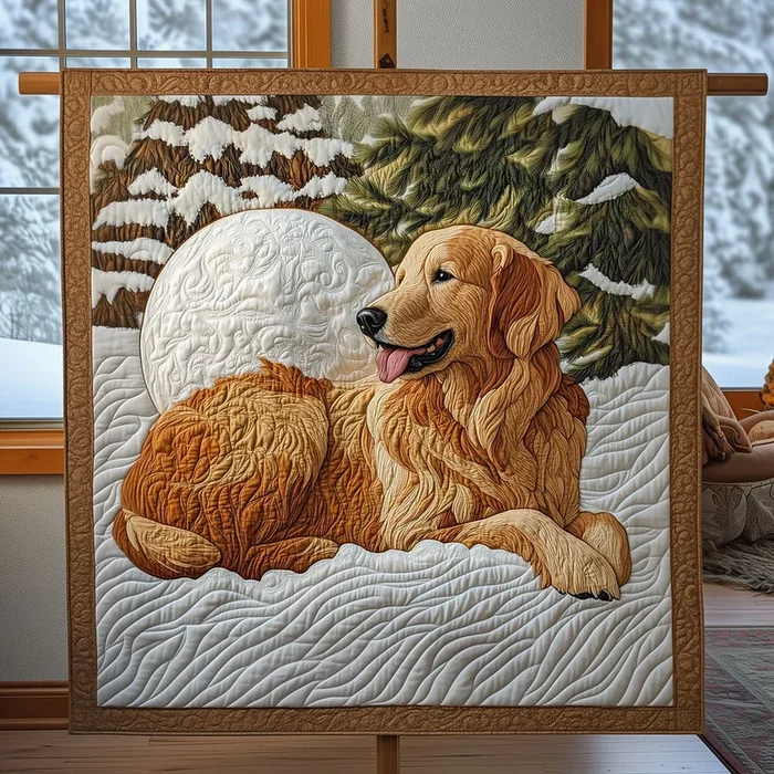 A Retriever’s Winter Serenity LT2910012CL Quilt