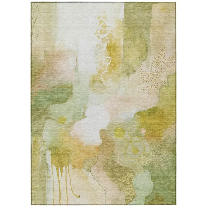 Addison Chantille ACN2019 Abstract Machine Made Transitional Fern Rug
