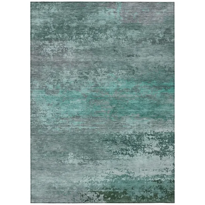 Addison Chantille ACN2071 Abstract Machine Made Transitional Teal Rug