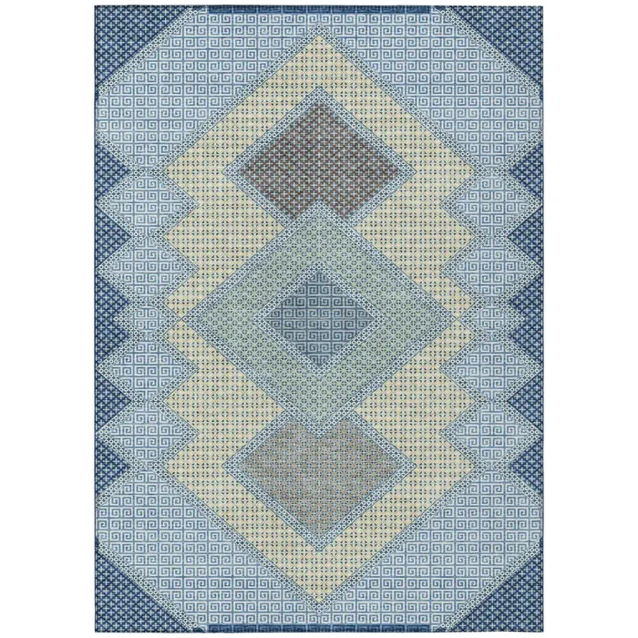 Addison Chantille ACN2111 Geometric Machine Made Transitional Denim Rug