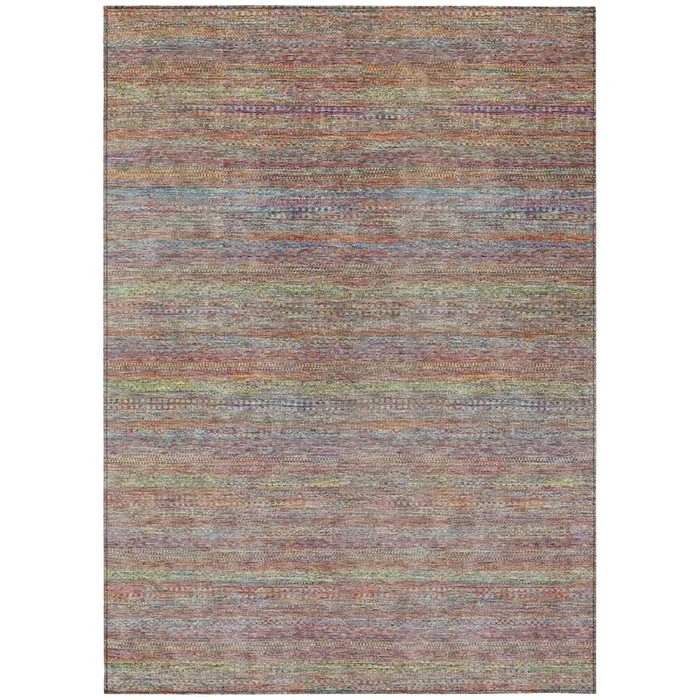 Addison Chantille ACN2148 Stripes Machine Made Transitional Terracotta Rug