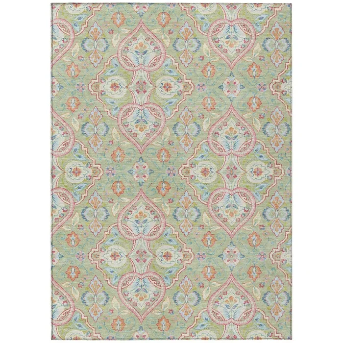 Addison Chantille ACN2207 Bohemian Machine Made Transitional Aloe Rug
