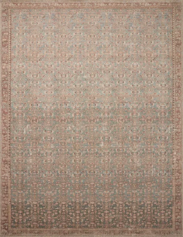 Angela Rose x Loloi Aubrey Aub-04 Blue/Terracotta Rug