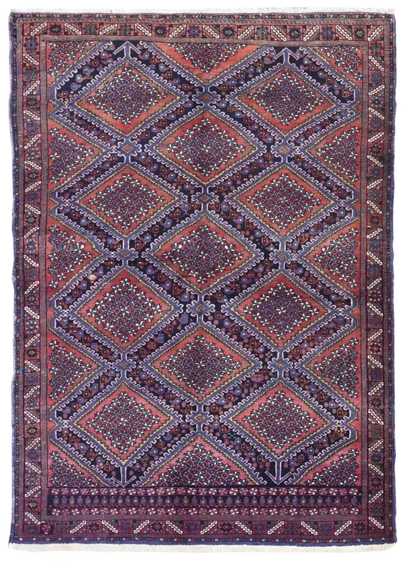 Antique Afshar Handwoven Tribal Rug, J65822
