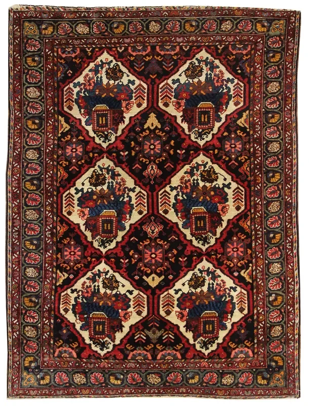 Antique Bakhtiari Handwoven Tribal Rug, JF7780