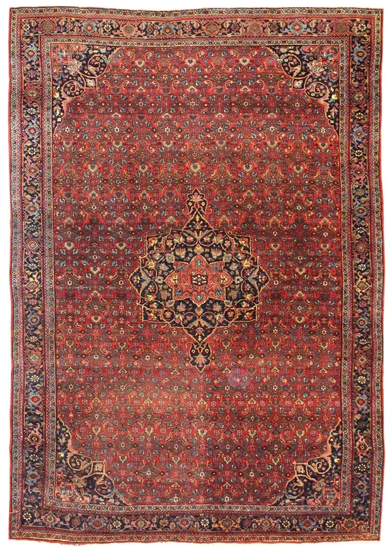 Antique Bijar Handwoven Traditional Rug, 59583