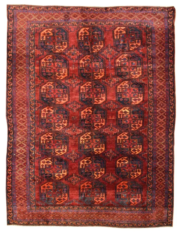 Antique Ersari Handwoven Tribal Rug, JF8391