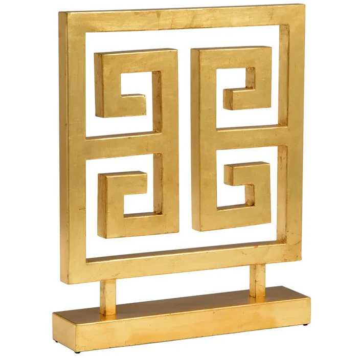 Antique Gold Greek Key Iron Square