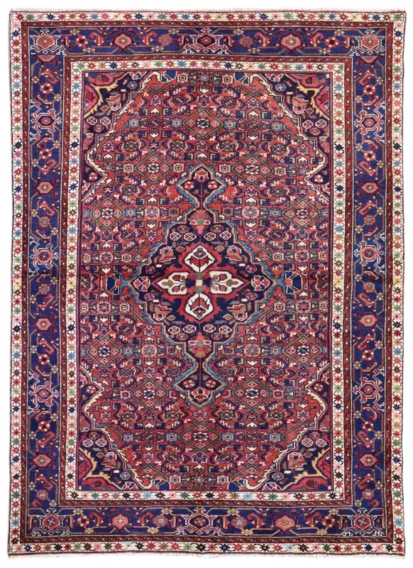 Antique Hamadan Handwoven Tribal Rug, J65828
