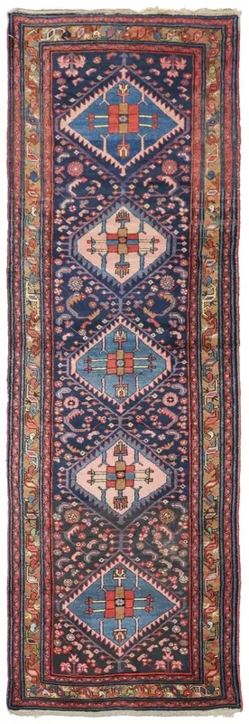 Antique Hamadan Handwoven Tribal Rug, J76375
