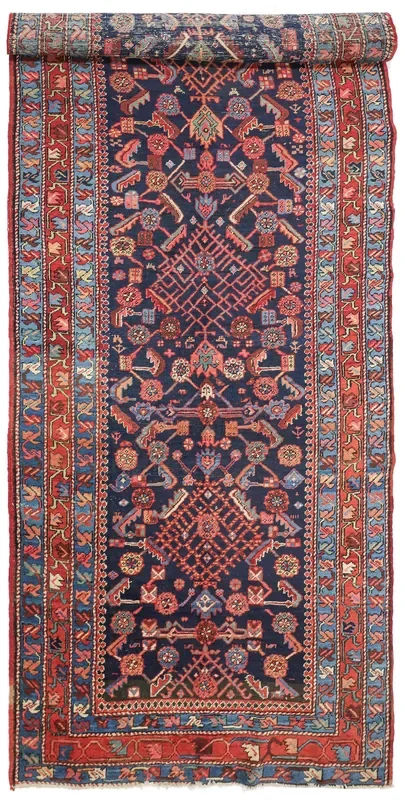 Antique Heriz Handwoven Tribal Rug, J76483