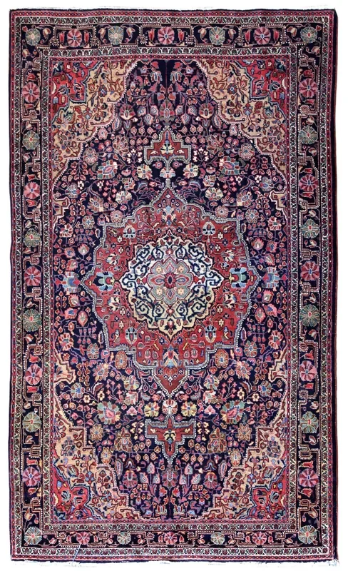 Antique Jozan Sarouk Handwoven Traditional Rug, JF8392