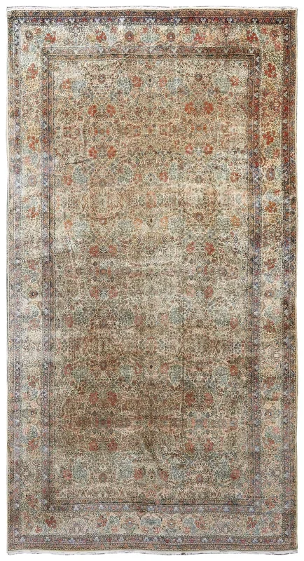 Antique Kerman Handwoven Traditional Rug, 82398