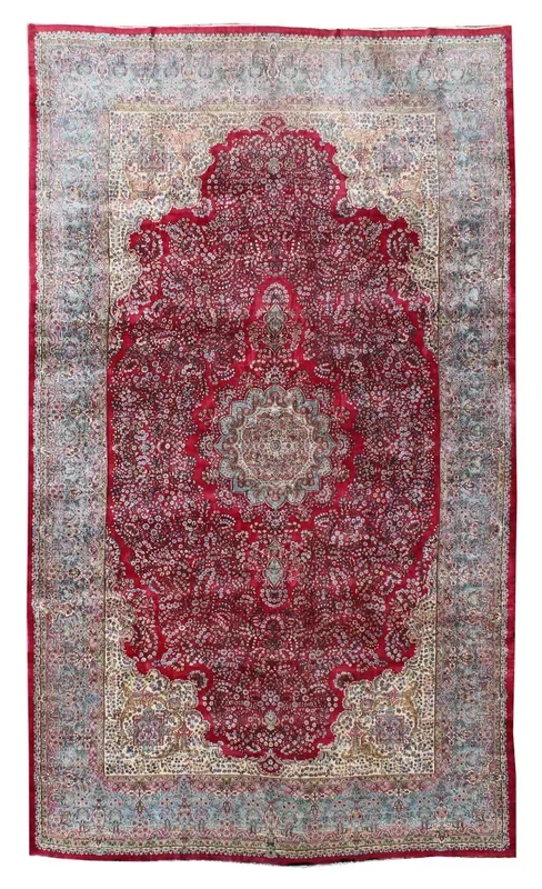 Antique Kerman Handwoven Traditional Rug, JF8357