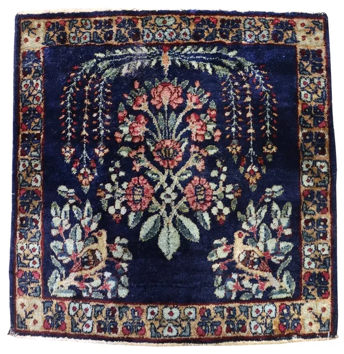 Antique Kerman Mat (Pair) Handwoven Traditional Rug, J66274