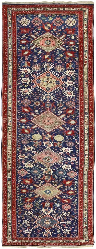Antique Kuba Soumak Handwoven Tribal Rug, J65224