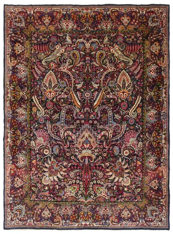 Antique Lavar Kerman Handwoven Traditional Rug, J71998