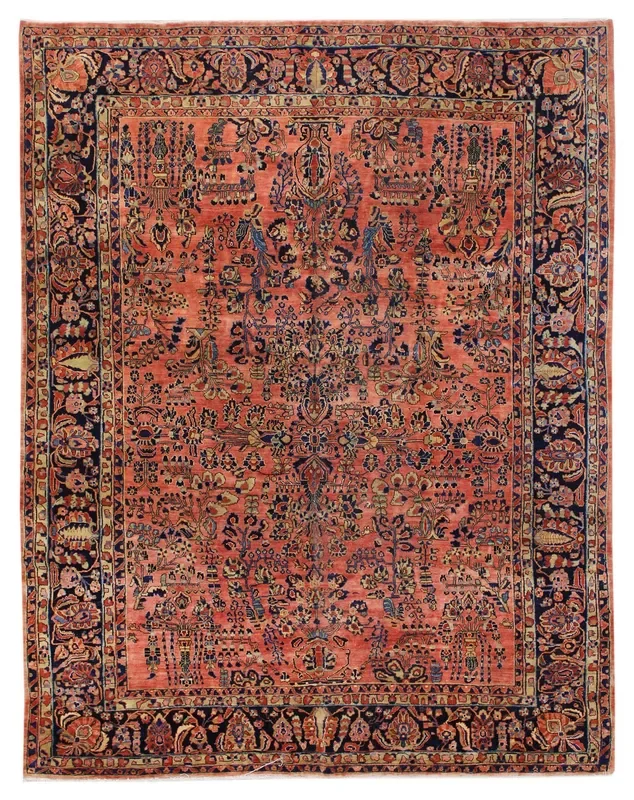 Antique Mahajaran Sarouk Handwoven Traditional Rug, JF8115