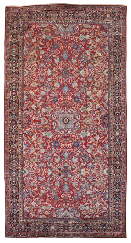 Antique Mahal Handwoven Traditional Rug, J63611