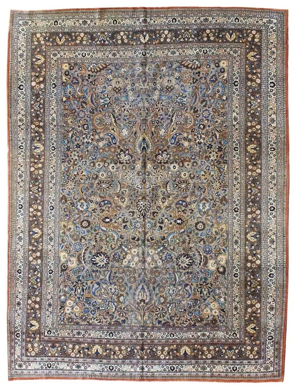Antique Mashad Handwoven Traditional Rug, JF5544