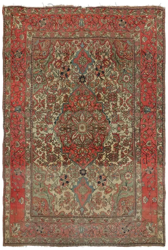 Antique Motasham Keshan Handwoven Tribal Rug, J76416