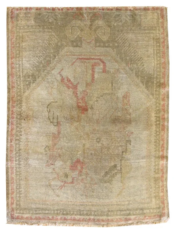 Antique Oushak Handwoven Traditional Rug, JF6810