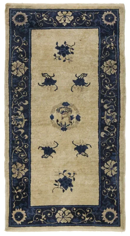 Antique Peking Handwoven Traditional Rug, J69854