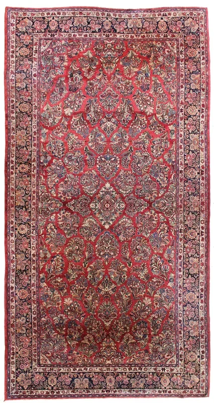 Antique Sarouk Handwoven Traditional Rug, 44957