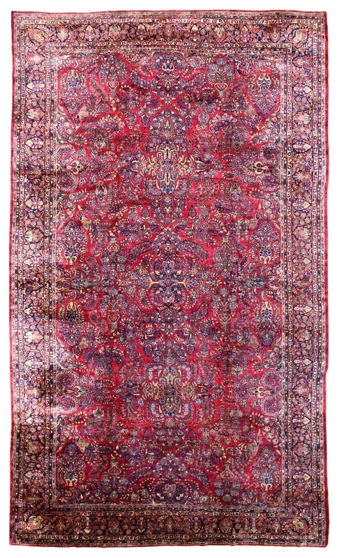 Antique Sarouk Handwoven Traditional Rug, J62863