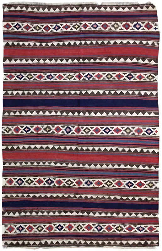 Antique Shirvan Kilim Handwoven Tribal Rug, JF8510