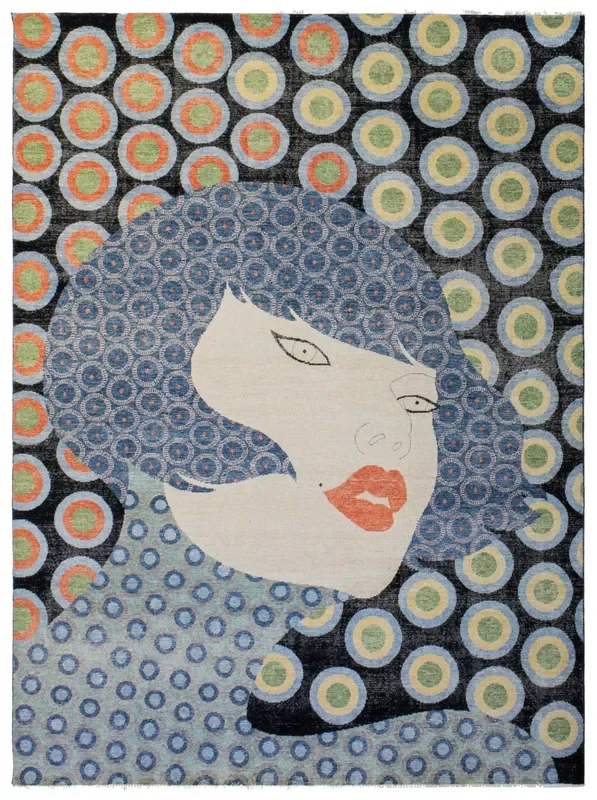Auntie Irene Handwoven Contemporary Rug, J80005