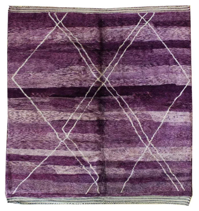 Beni Ouraine Handwoven Tribal Rug, J44384