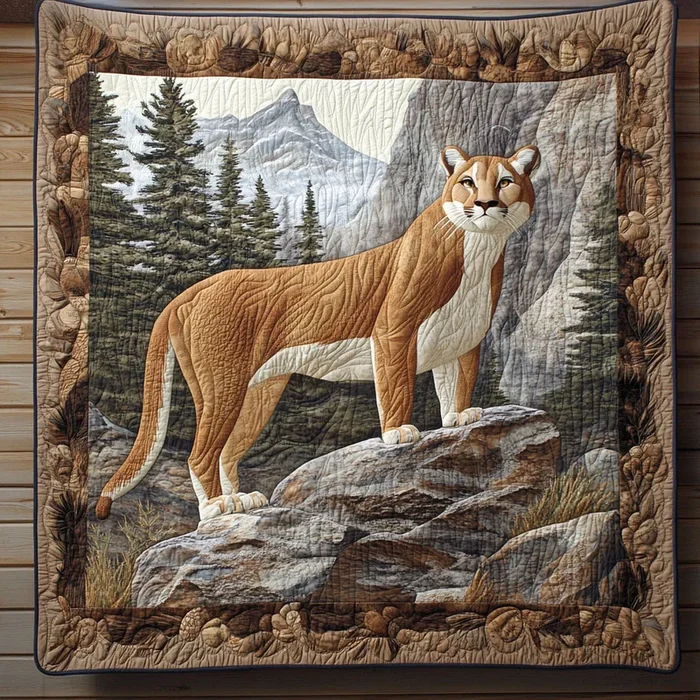 Big Cat On Rock CP0406045CL Quilt