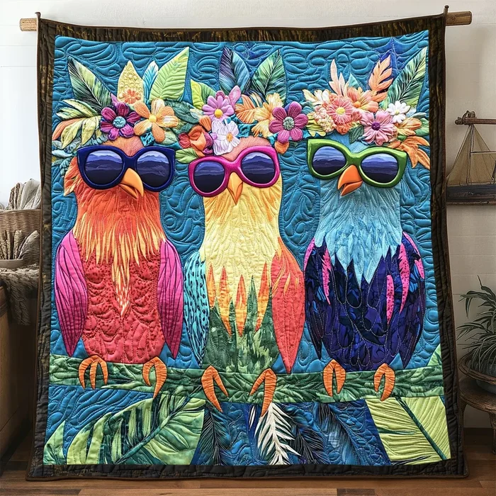 Bird Funky Team WP2404004CL Quilt